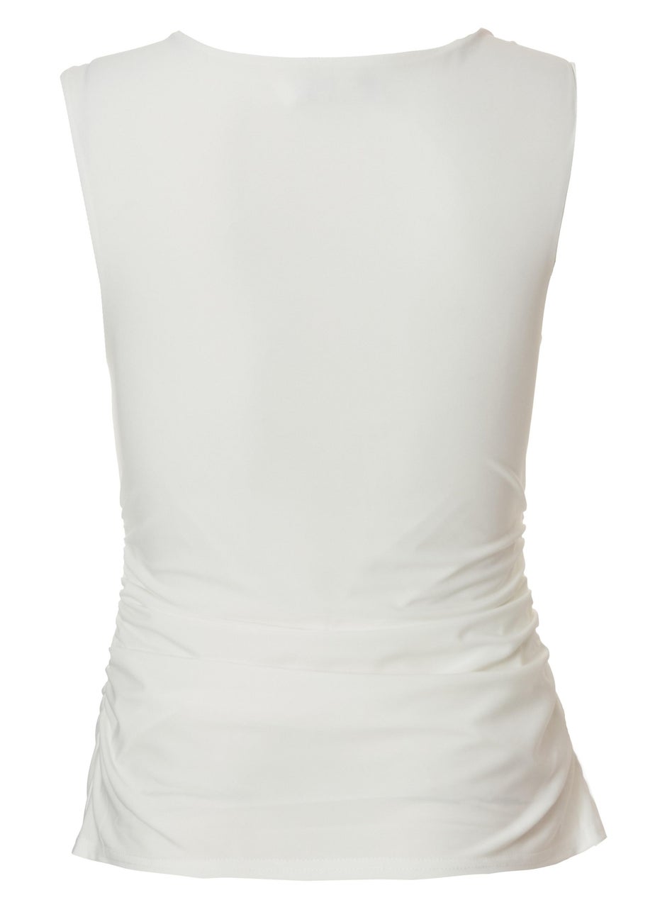 Quiz White Cowl Neck Top