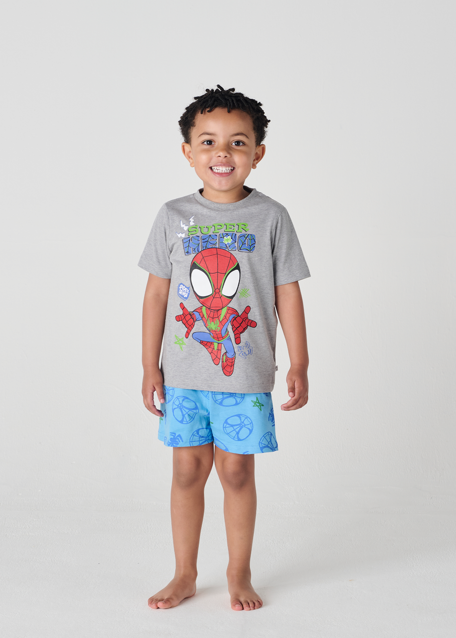 Marvel Blue/Grey Spidey & His Amazing Friends Short Pyjama Set (2-6 Years)
