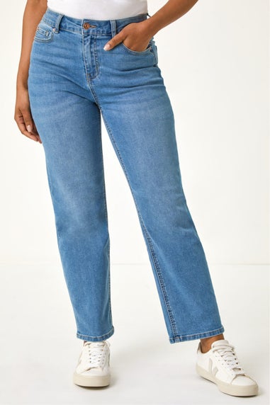 Roman Denim Petite Stretch Straight Leg Jeans