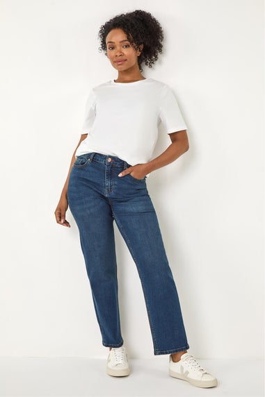 Roman Indigo Petite Stretch Straight Leg Jeans