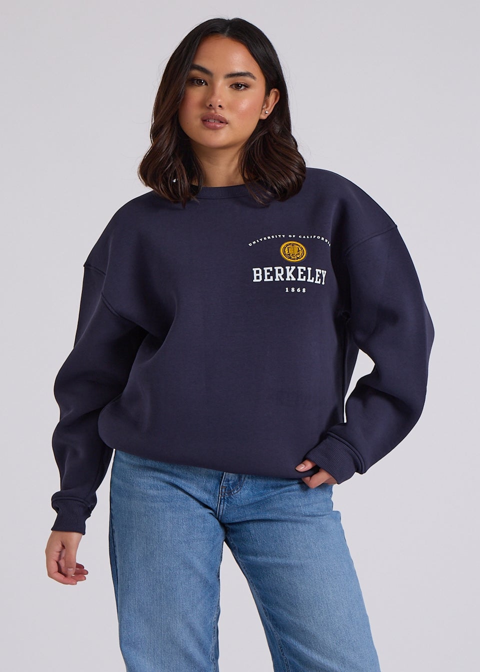 Urban Bliss Navy Berkeley Oversized Sweatshirt