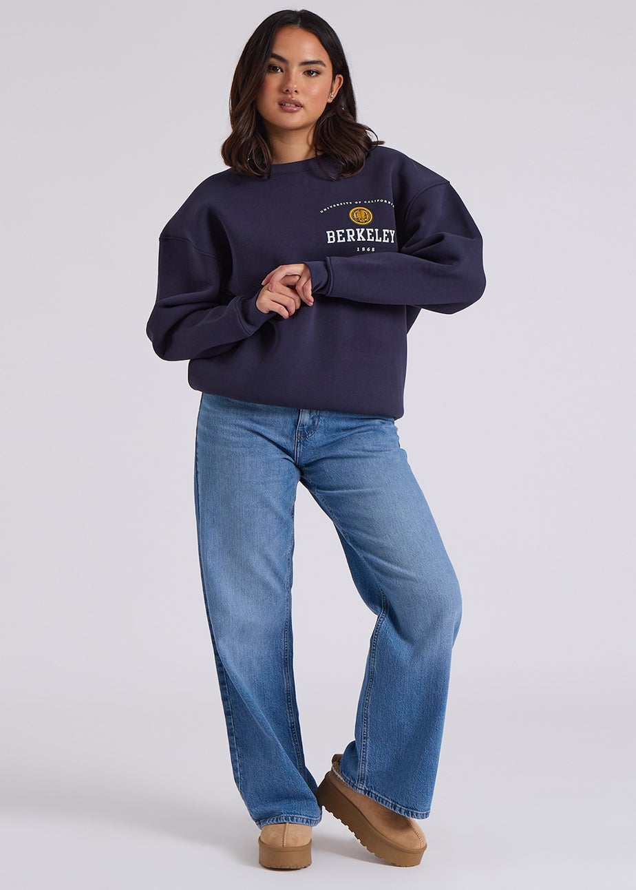 Urban Bliss Navy Berkeley Oversized Sweatshirt