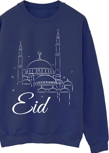Brands In Eid Mosque Outline Navy Graphic Sweatshirt