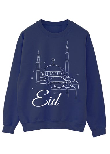 Brands In Eid Mosque Outline Navy Graphic Sweatshirt