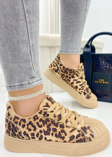 Love Lemonade Leopard Sparkly Crystal Eternal Trainers