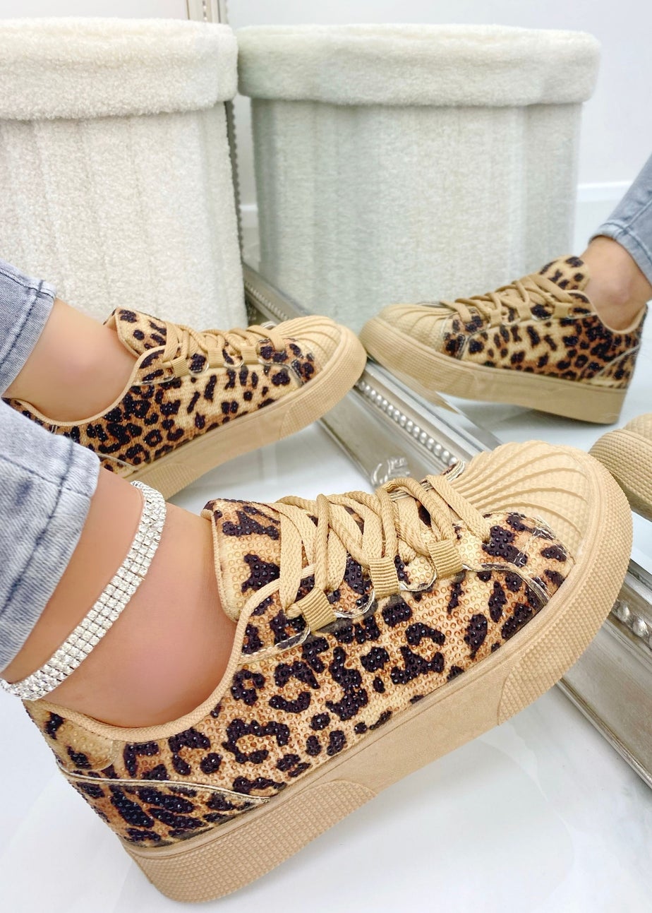 Love Lemonade Leopard Sparkly Crystal Eternal Trainers