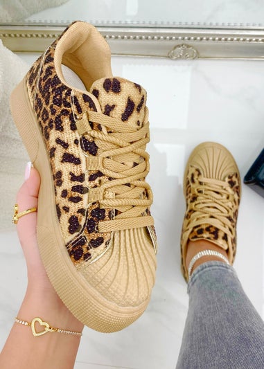 Love Lemonade Leopard Sparkly Crystal Eternal Trainers