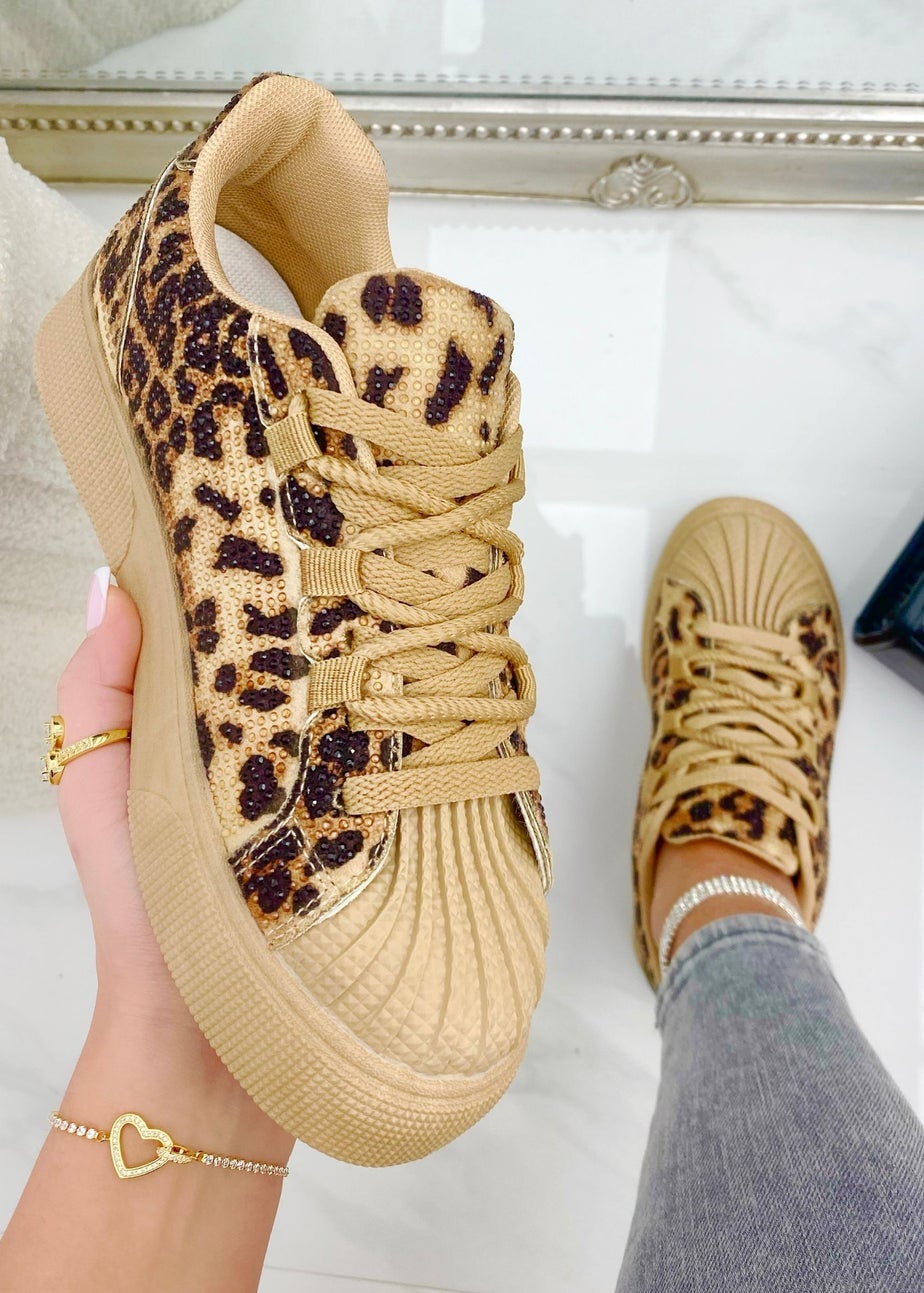 Love Lemonade Leopard Sparkly Crystal Eternal Trainers