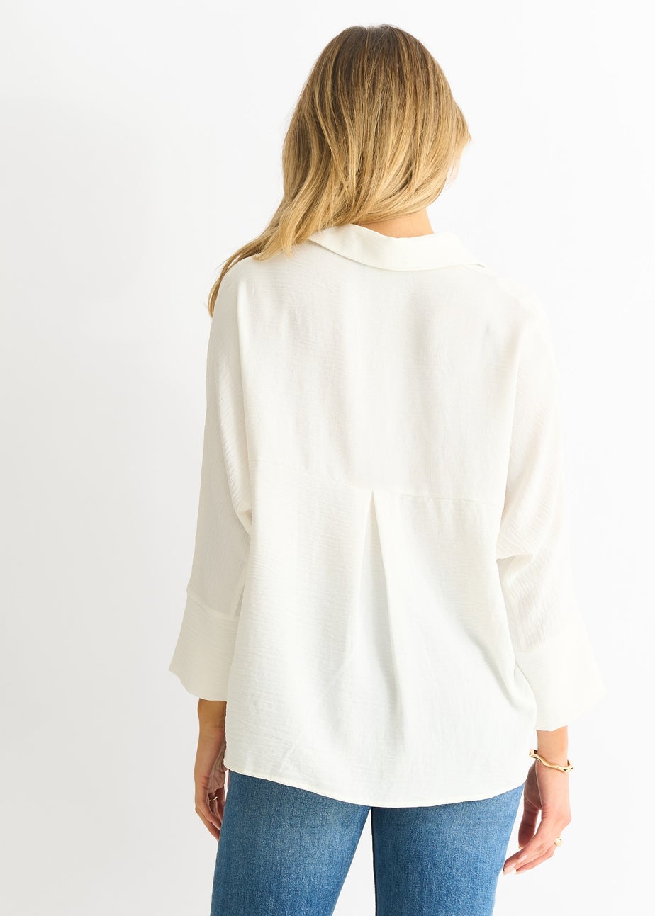 Gini London White Kimono Oversized Blouse