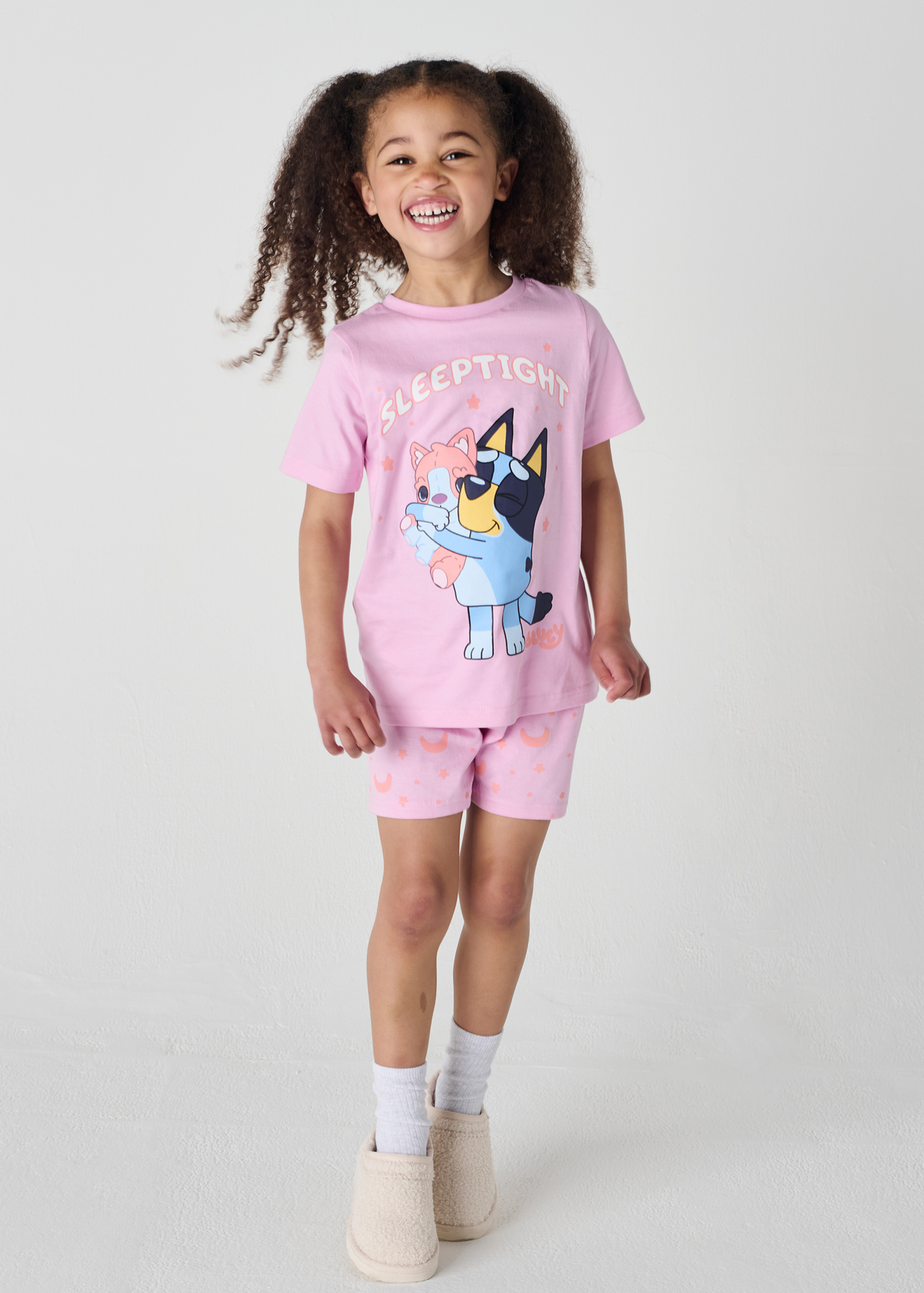 Bluey Short Girls Pyjama Set Pink (1-5 Years)