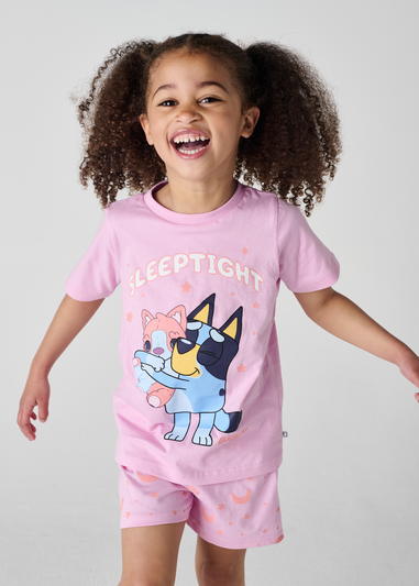 Bluey Short Girls Pyjama Set Pink (1-5 Years)