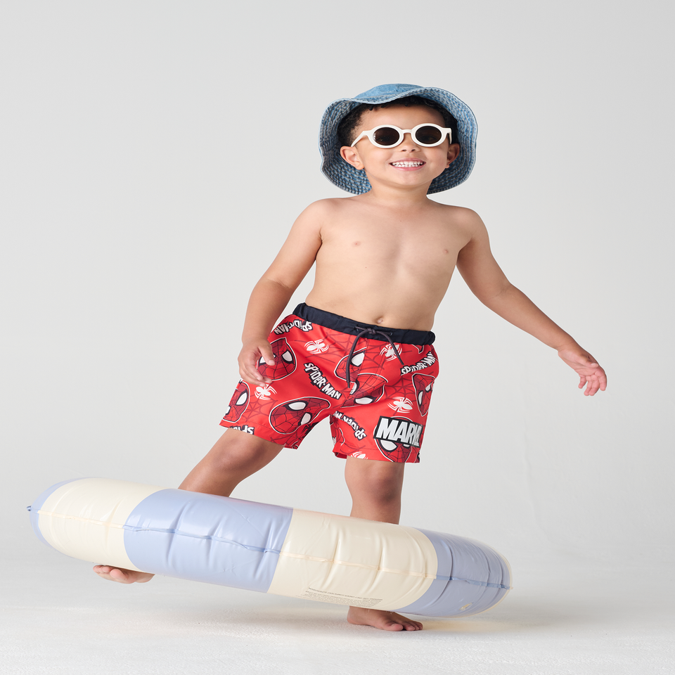 Marvel Spiderman Red Swim Shorts (3-8 Years)