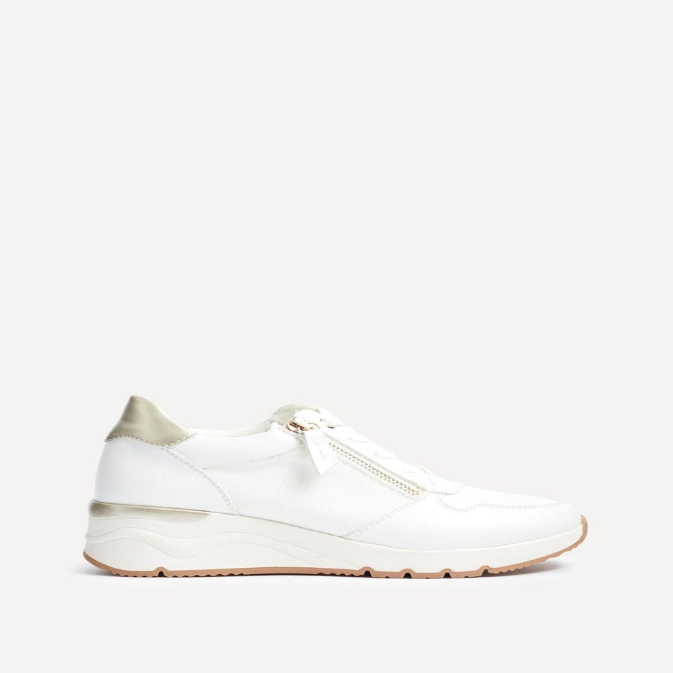 Linzi Kyla White Wedge Trainer