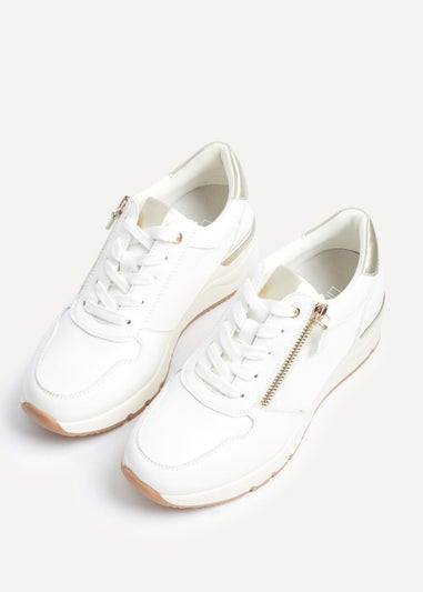 Linzi Kyla White Wedge Trainer
