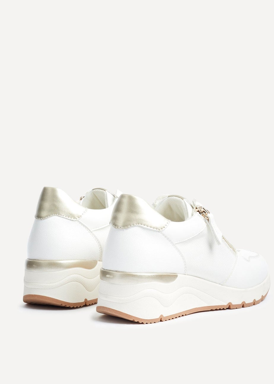 Linzi Kyla White Wedge Trainer