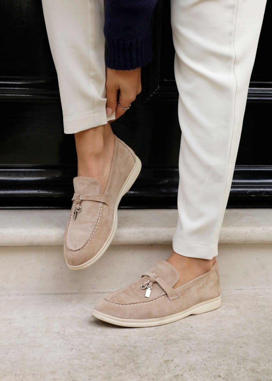 Linzi Alette Mocha Faux Suede Slip On Loafers