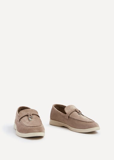 Linzi Alette Mocha Faux Suede Slip On Loafers