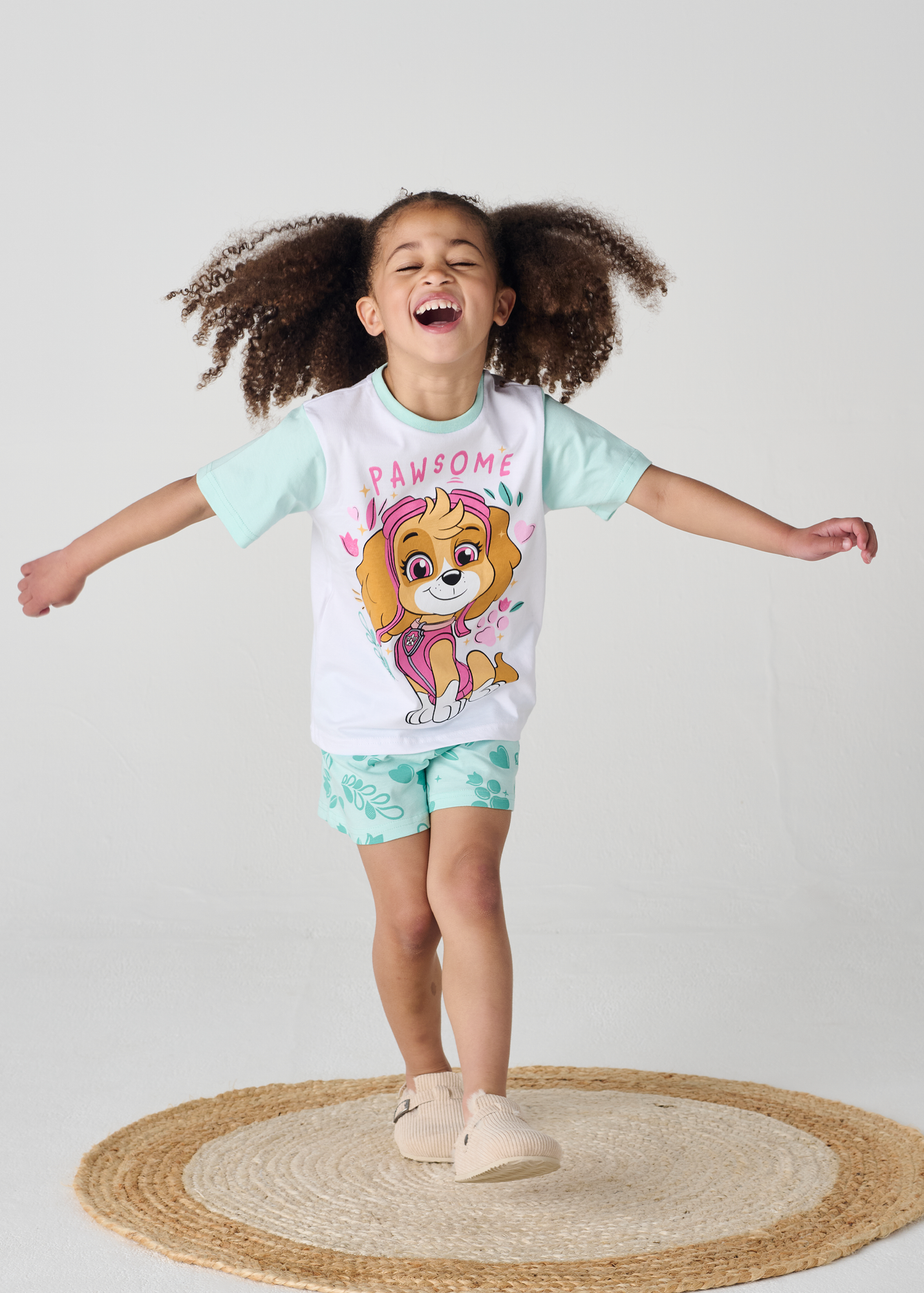 Paw Patrol Mint Girls Short Pyjama Set  (3 - 6 Years)