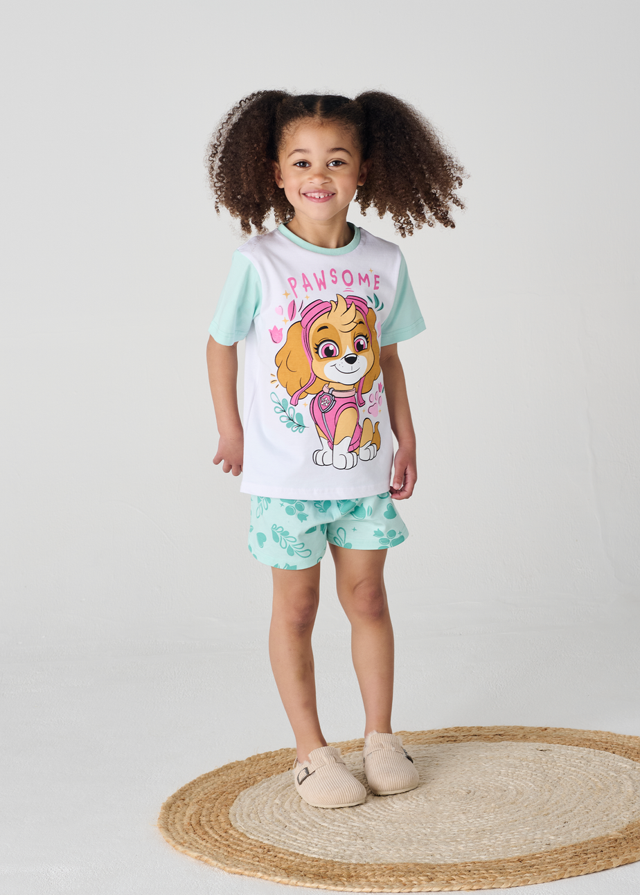 Paw Patrol Mint Girls Short Pyjama Set  (3 - 6 Years)
