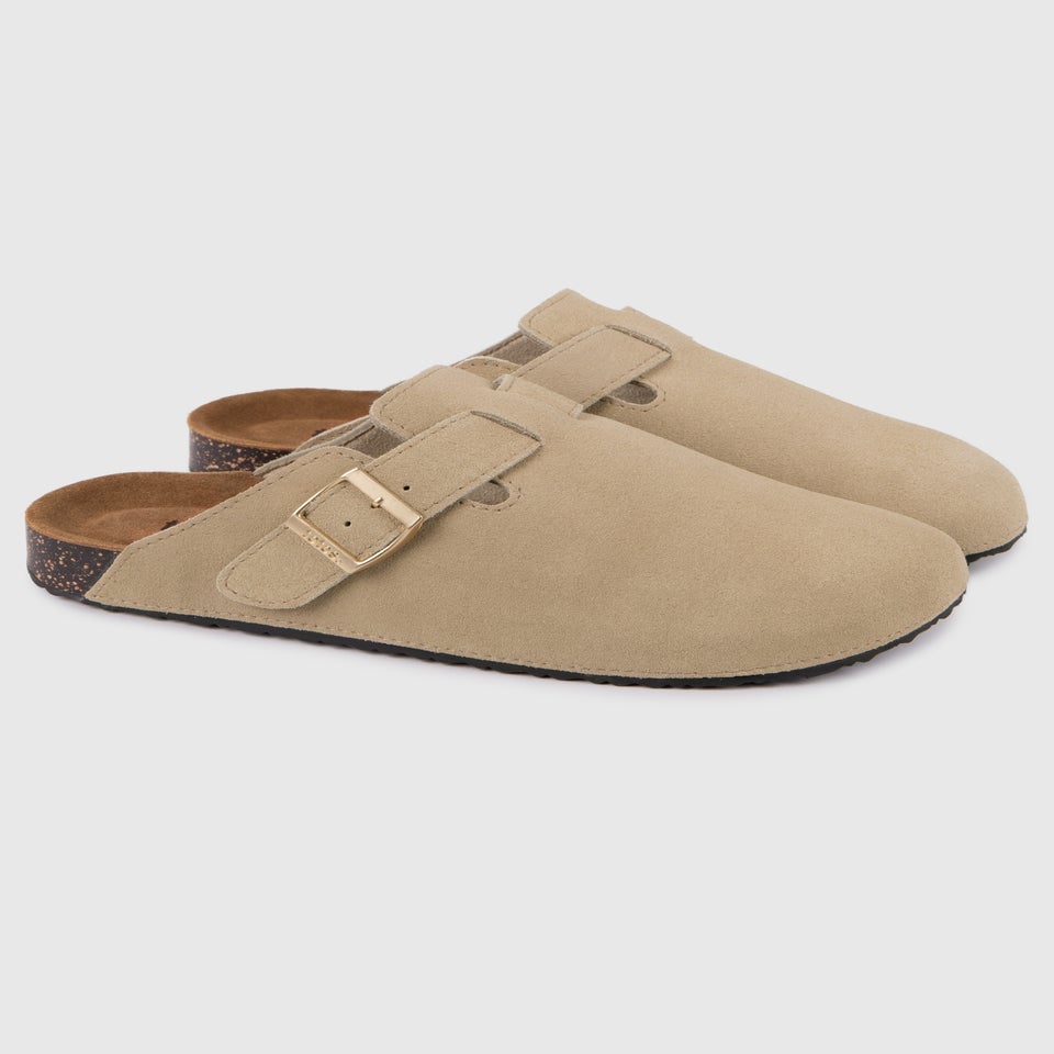 Totes Sand Ladies Suede Clog