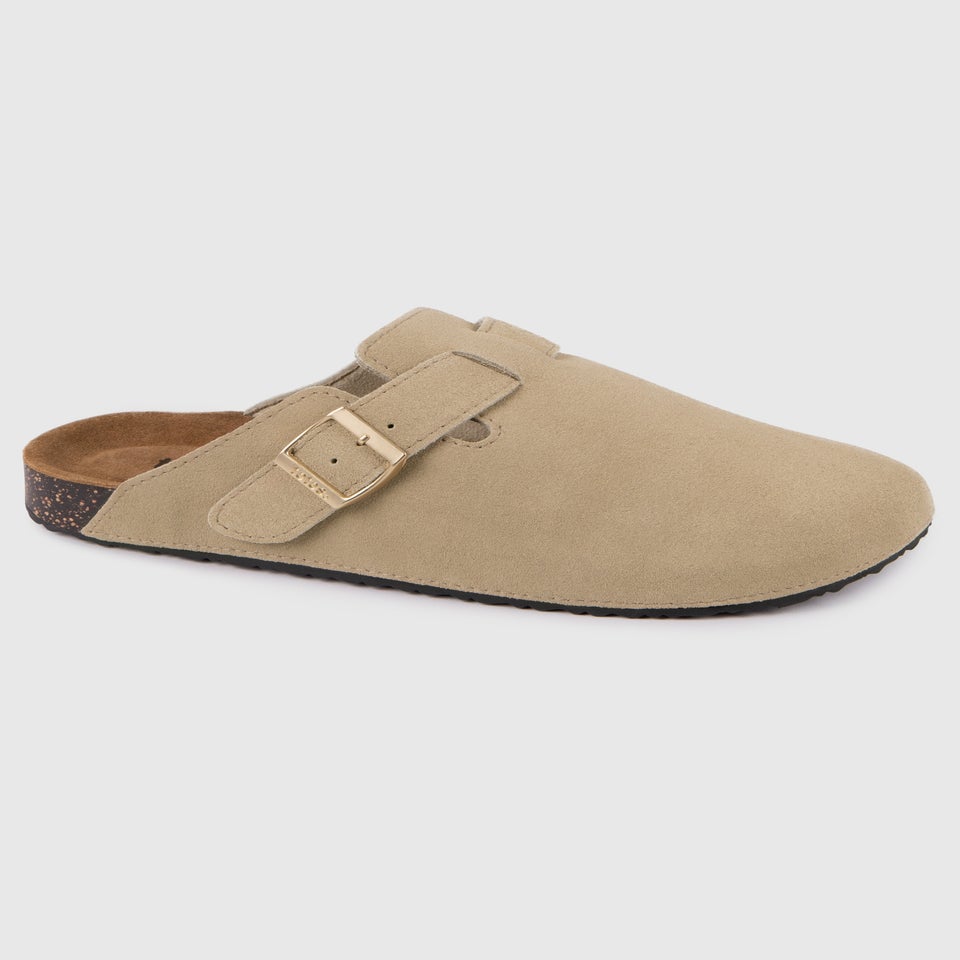 Totes Sand Ladies Suede Clog
