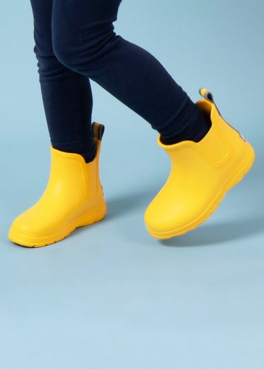 Totes Cirrus Yellow Kids Chelsea Rain Boot