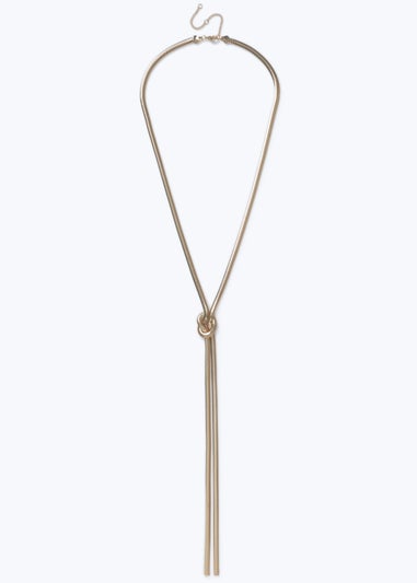Muse Gold Knot Snake Chain Necklace
