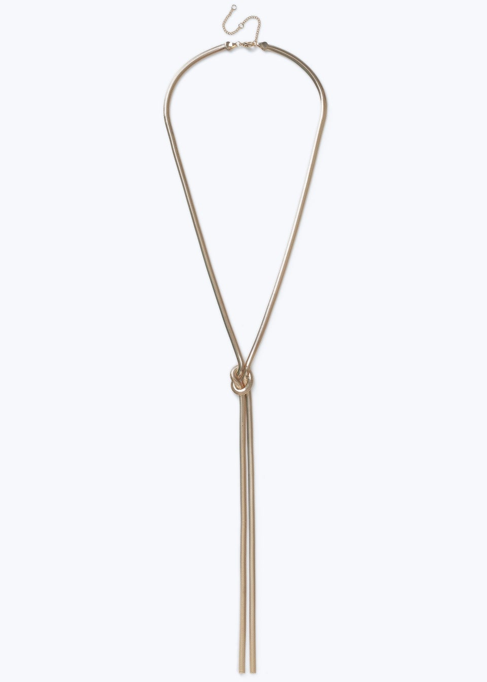 Muse Gold Knot Snake Chain Necklace