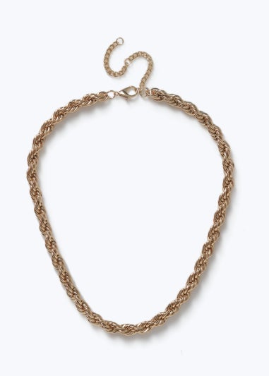 Muse Gold Chunky Twist Chain Necklace