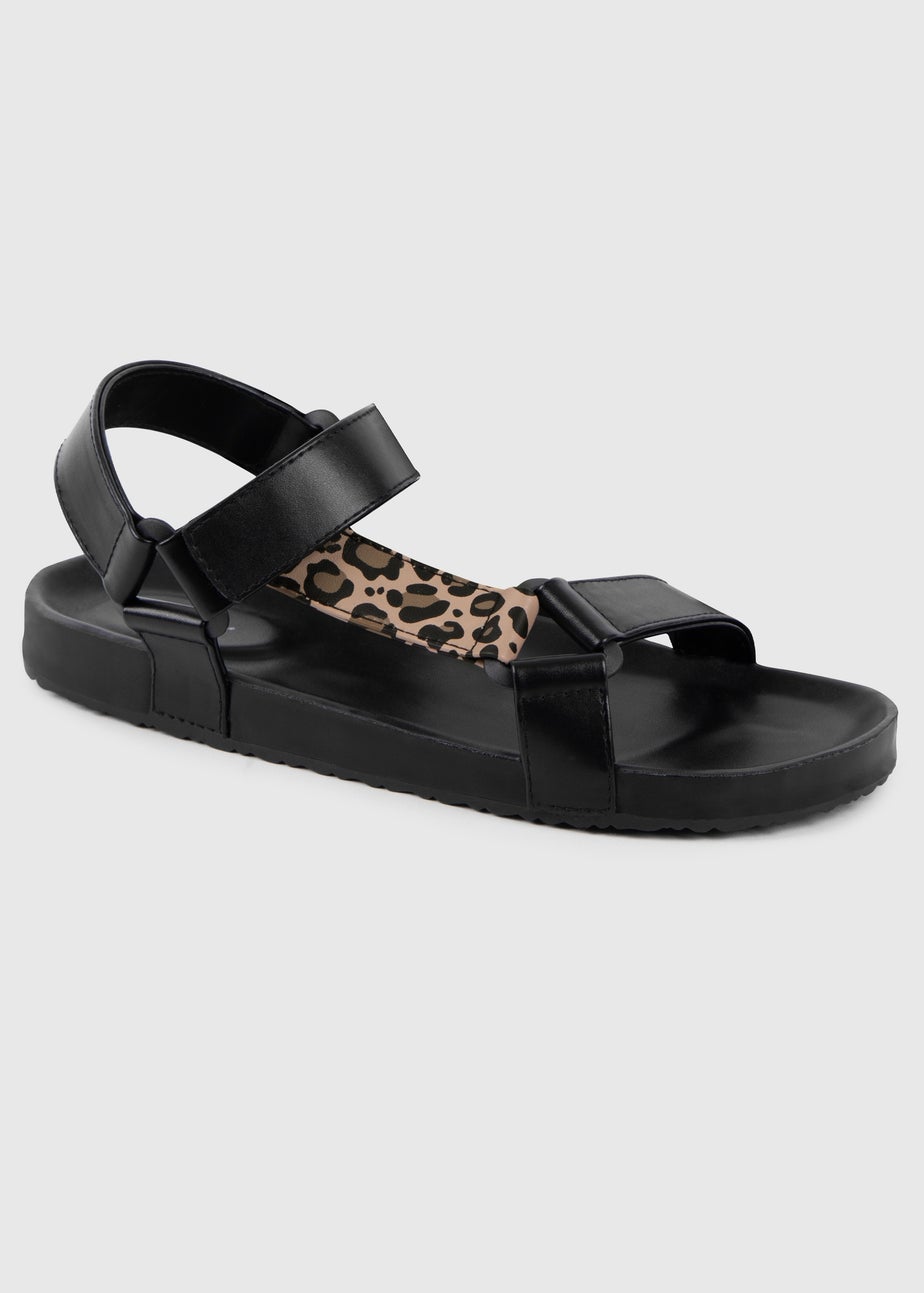 Totes Black Walking Sandal