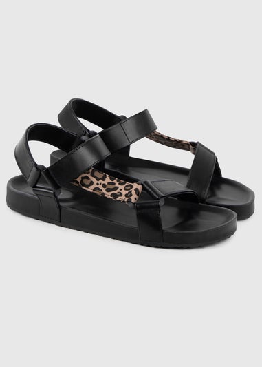 Totes Black Walking Sandal