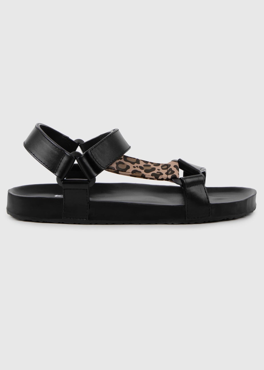 Totes Black Walking Sandal