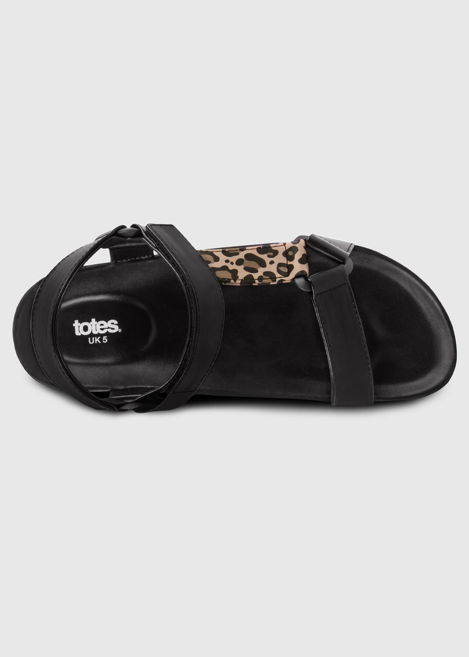 Totes Black Walking Sandal
