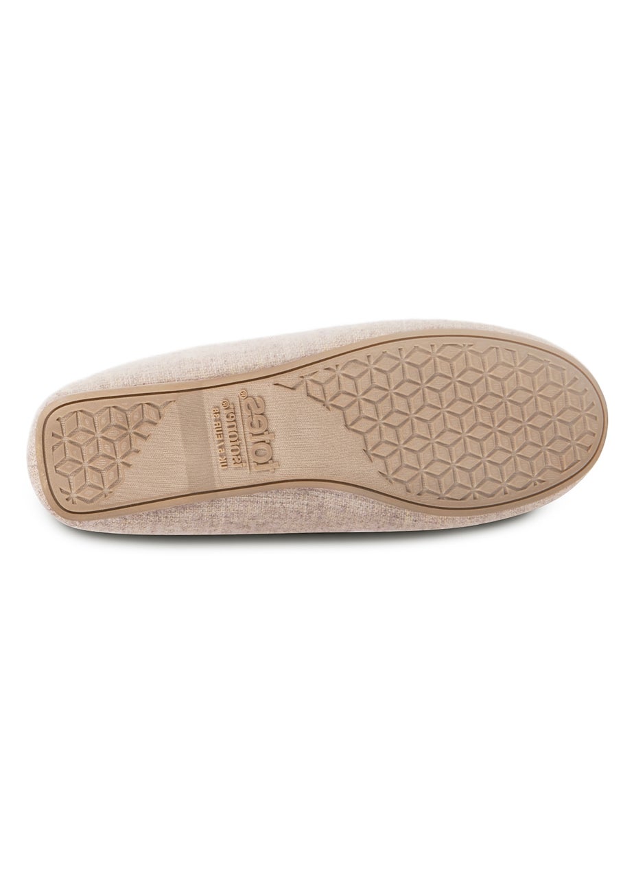 Totes Isotoner Brown Textured Moccasin Slipper