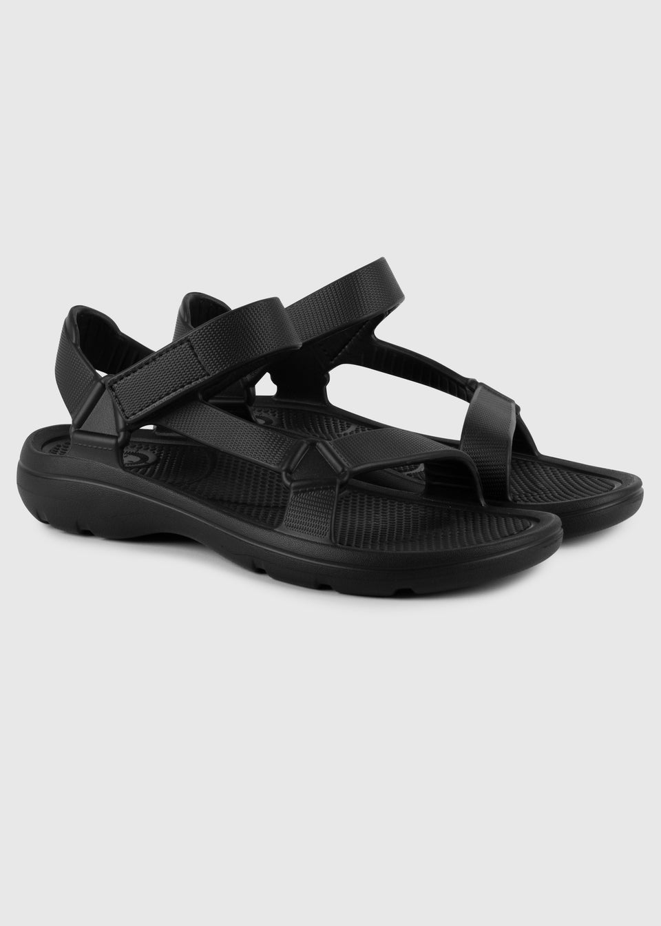 Totes Isotoner Black Velcro Sport Sandal