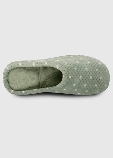 Totes Isotoner Sage Popcorn Terry Mule Slippers