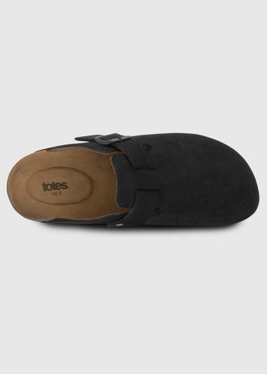 Totes Black Microsuede Clog