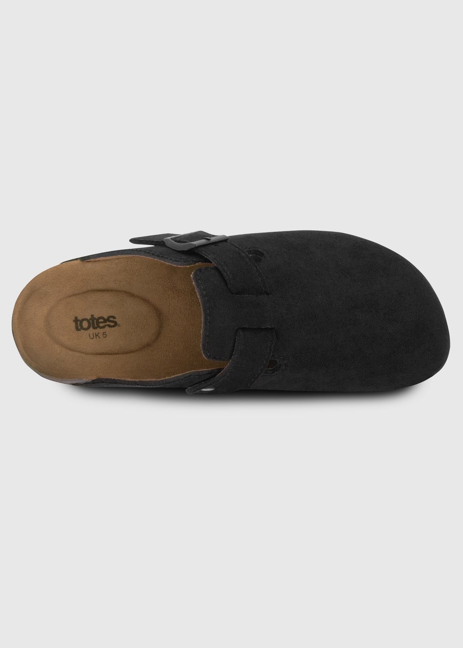 Totes Black Microsuede Clog