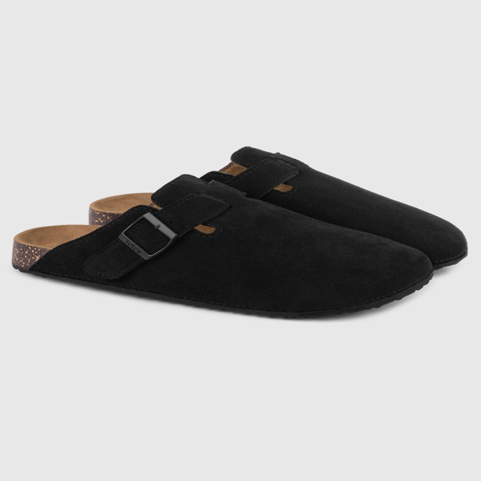 Totes Black Microsuede Clog