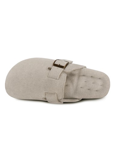 Totes Isotoner Beige Felt Clog Slipper