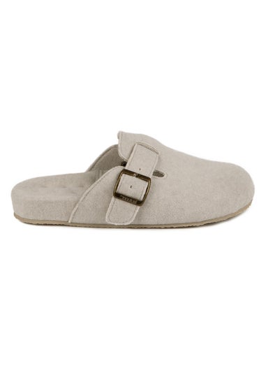Totes Isotoner Beige Felt Clog Slipper