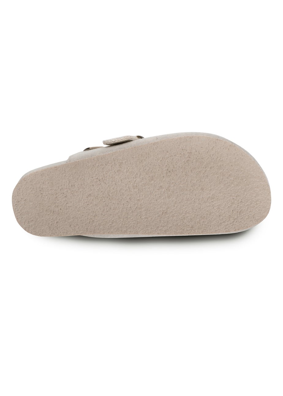 Totes Isotoner Beige Felt Clog Slipper