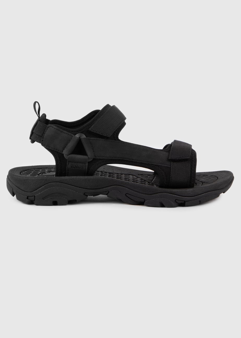 Totes Black Walking Sandal