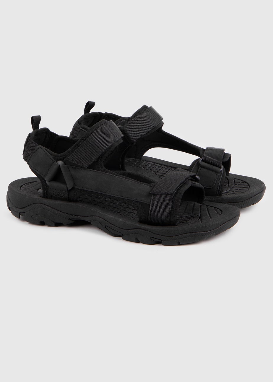 Totes Black Walking Sandal