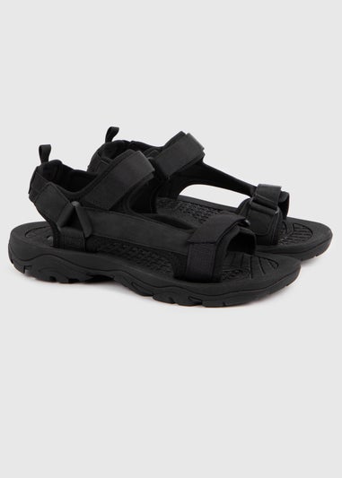 Totes Black Walking Sandal