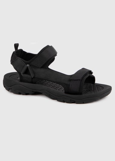 Totes Black Walking Sandal