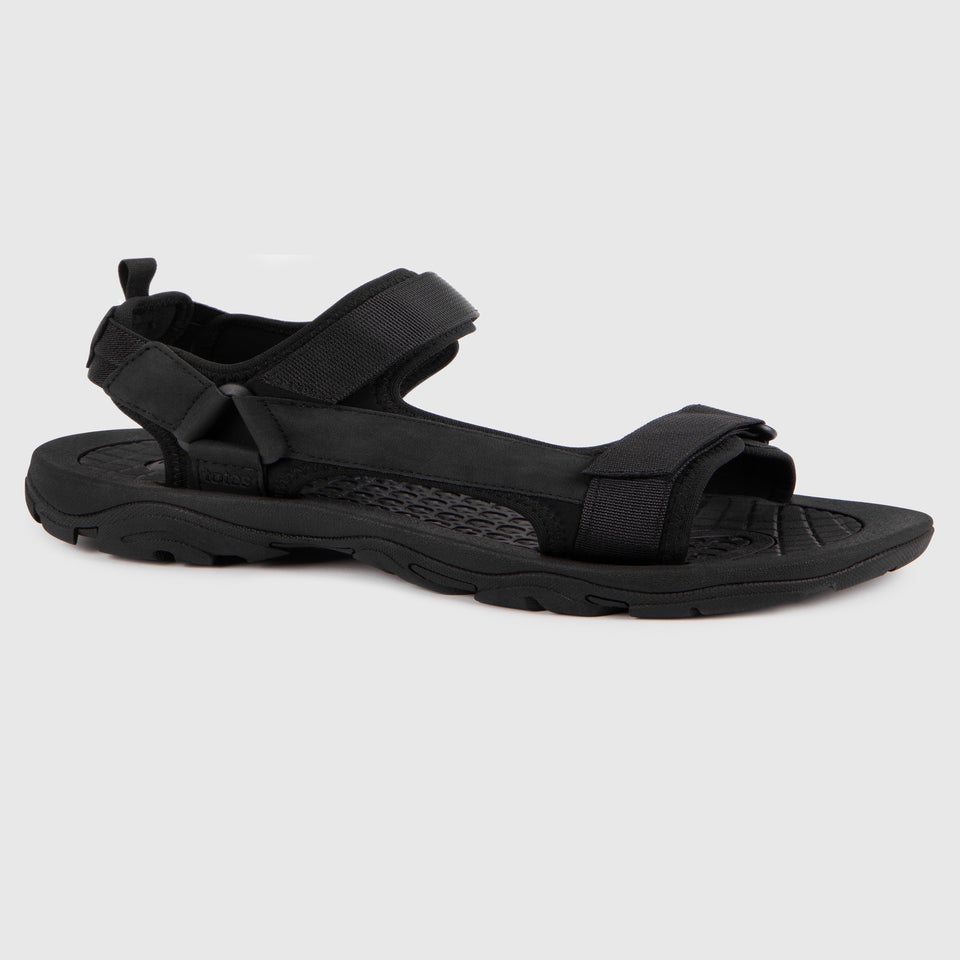 Totes Black Walking Sandal