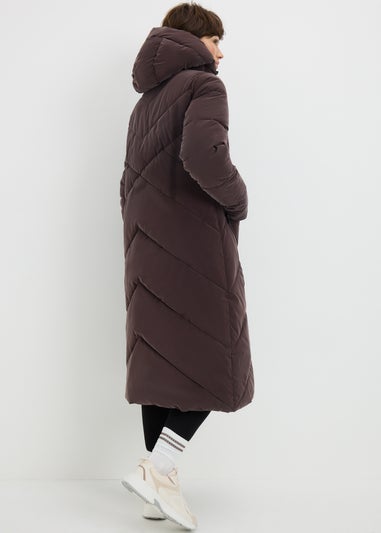 Plum Long Rubberised Coat