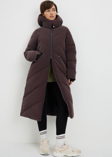 Plum Long Rubberised Coat