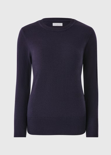 Navy Crewneck Soft Jumper